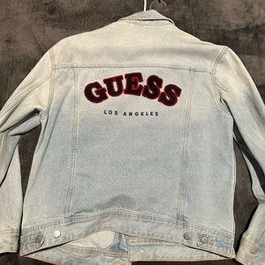 Guess Jeans Vintage Chenille Logo Jean Jacket